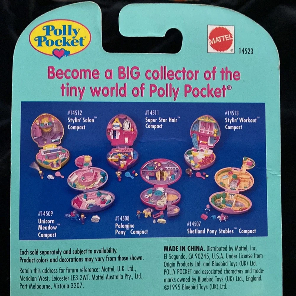 Vintage factory sealed Polly Pocket happening hair collection comb n’ curl salon